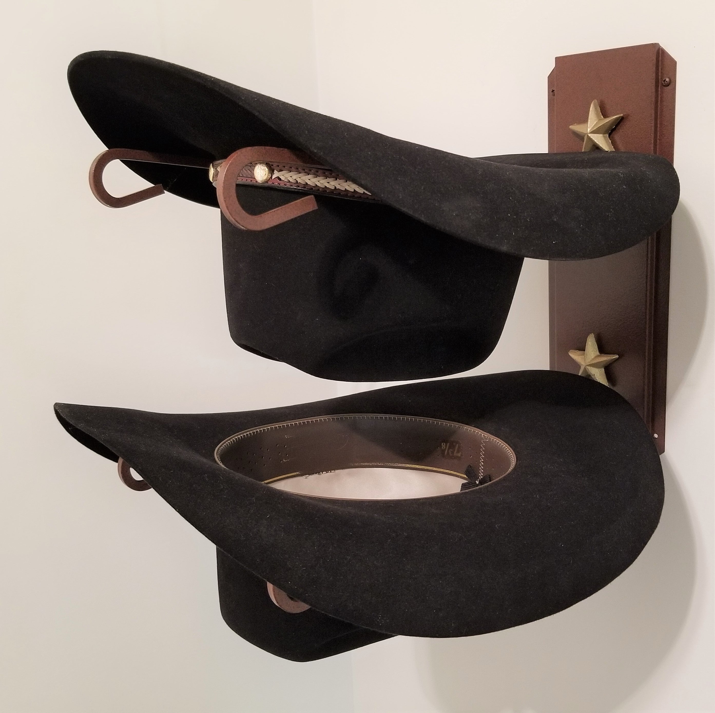 Double Wall Mounted Cowboy Hat Racks
