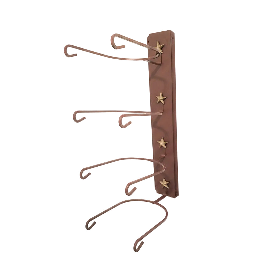 4 Hat Rack with Stars – American Made Steel | Mark Christopher Collection