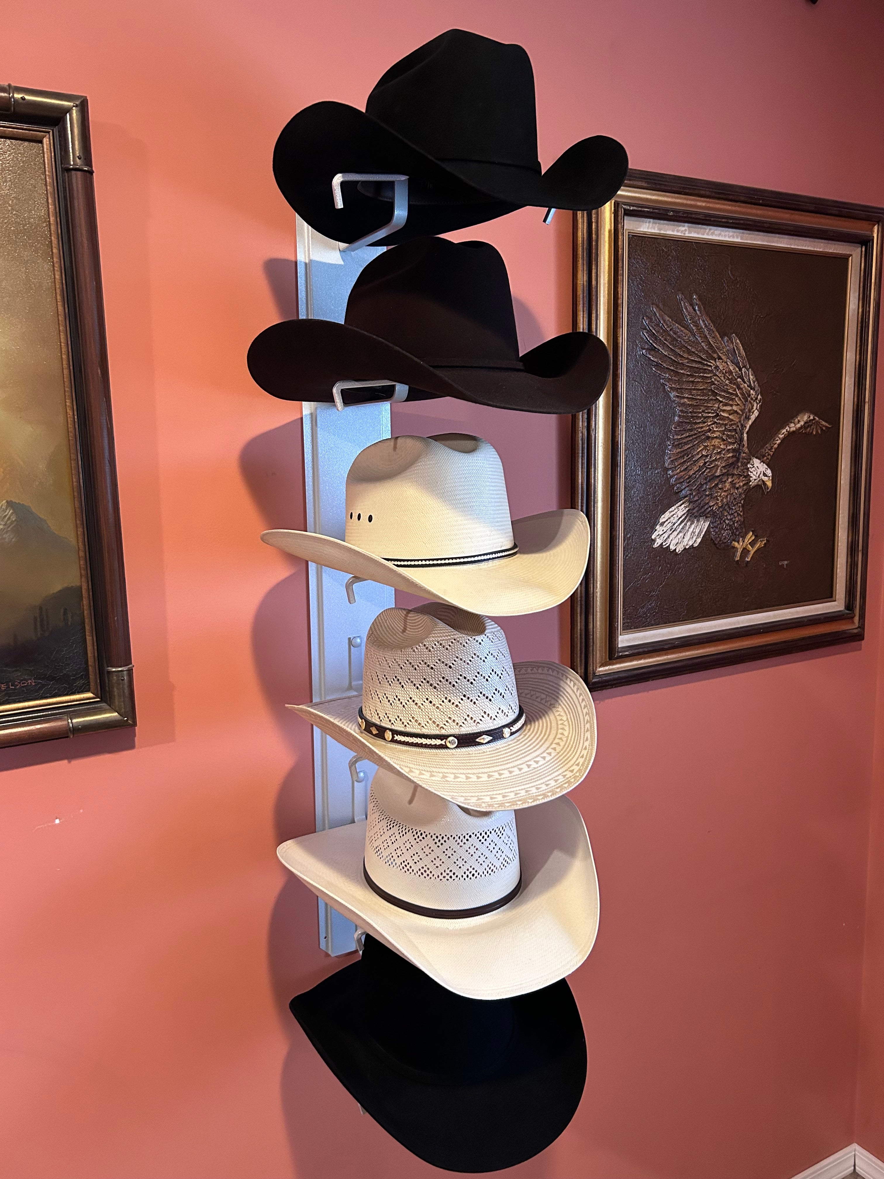 American Made Crown Up Six Hat Rack White by Mark Christopher Collecti