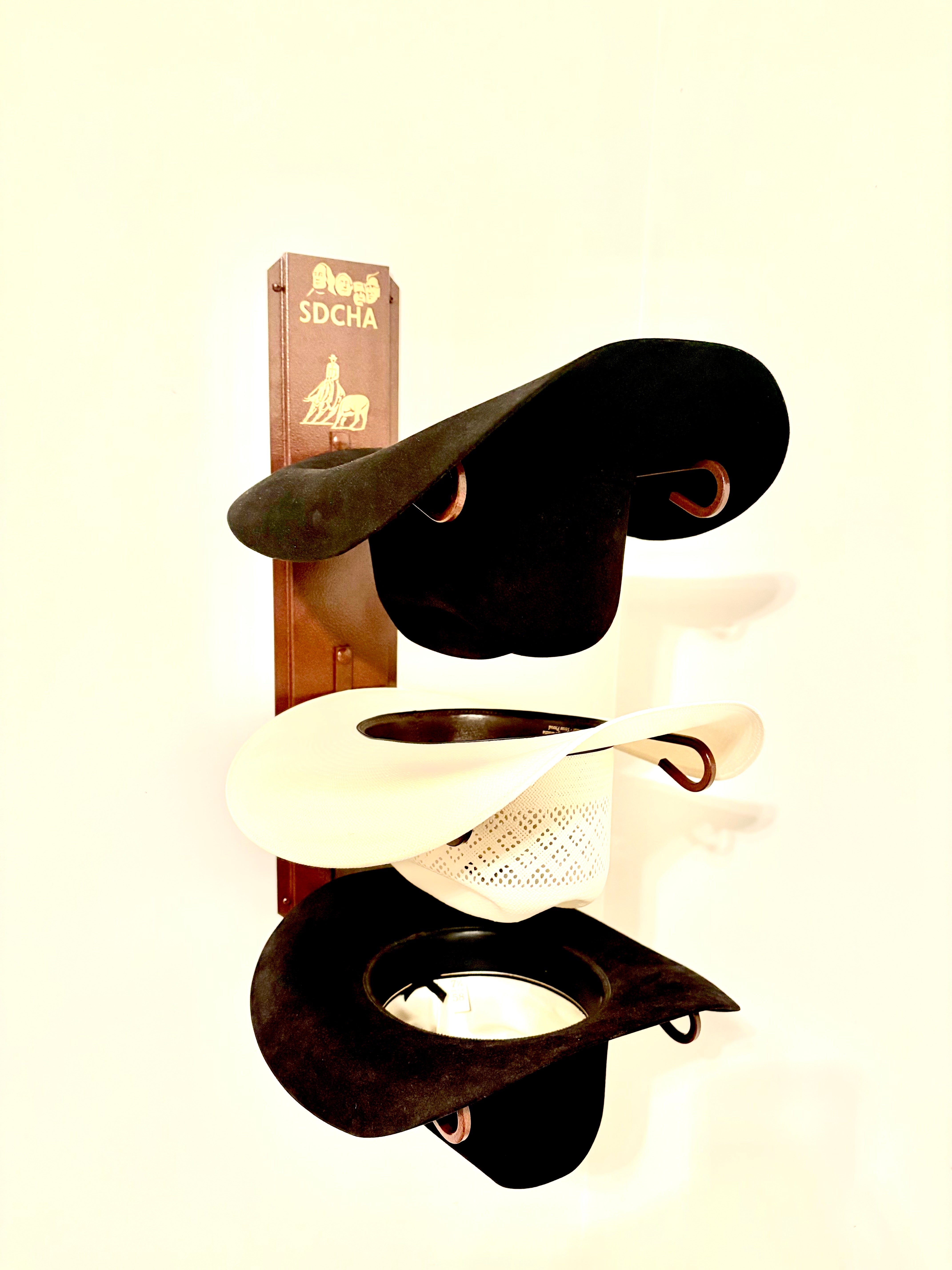 American Made Hat Holder 663 Classic Rust with SDCHA logo on top in gold