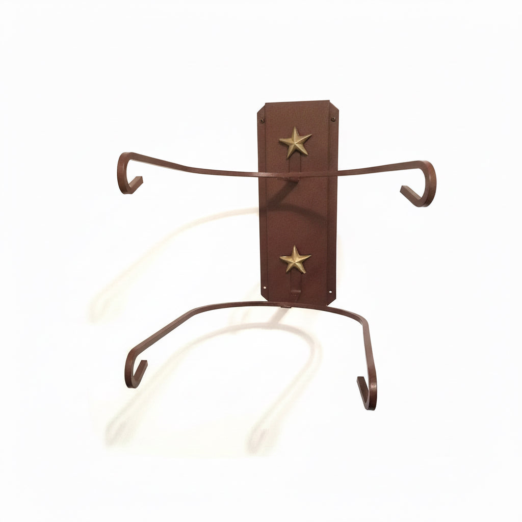 American Made 2 Hat Rack with Stars – Wall Mounted Cowboy Hat Holder | Mark Christopher Collection