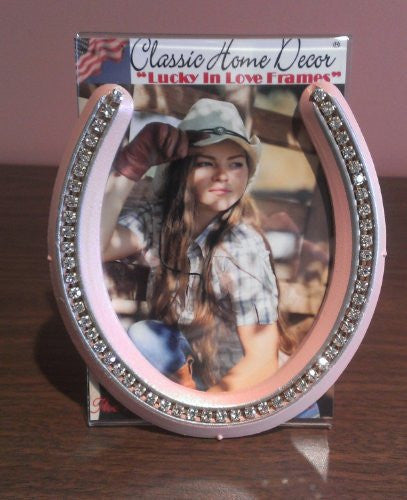 Genuine Lucky Rhinestone Embellished Horseshoe 466BL/Pink