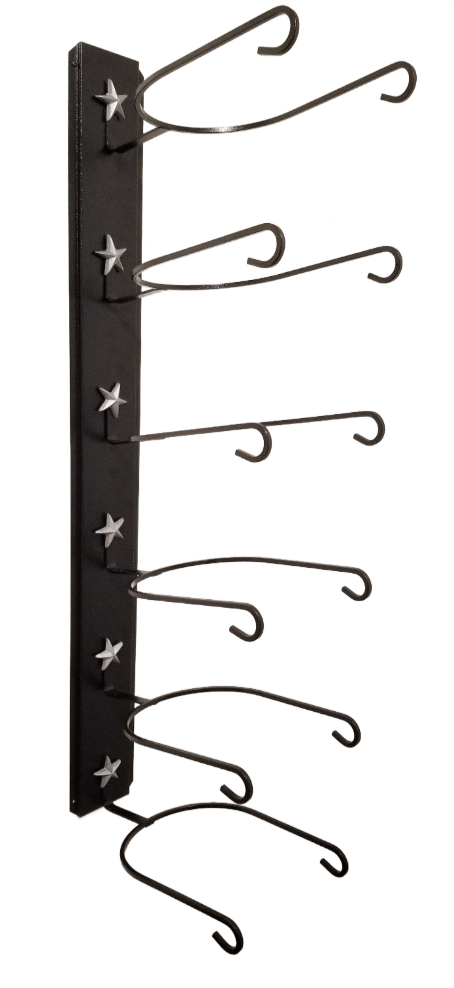 American Made 6 Hat Rack with Stars – Wall Mounted Cowboy Hat Holder | Mark Christopher Collection