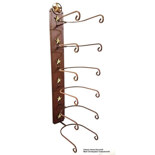 American Made Cowboy Hat Holder STAR 886 Cast Iron Lone Star CT 6 Tier Hat Rack FB