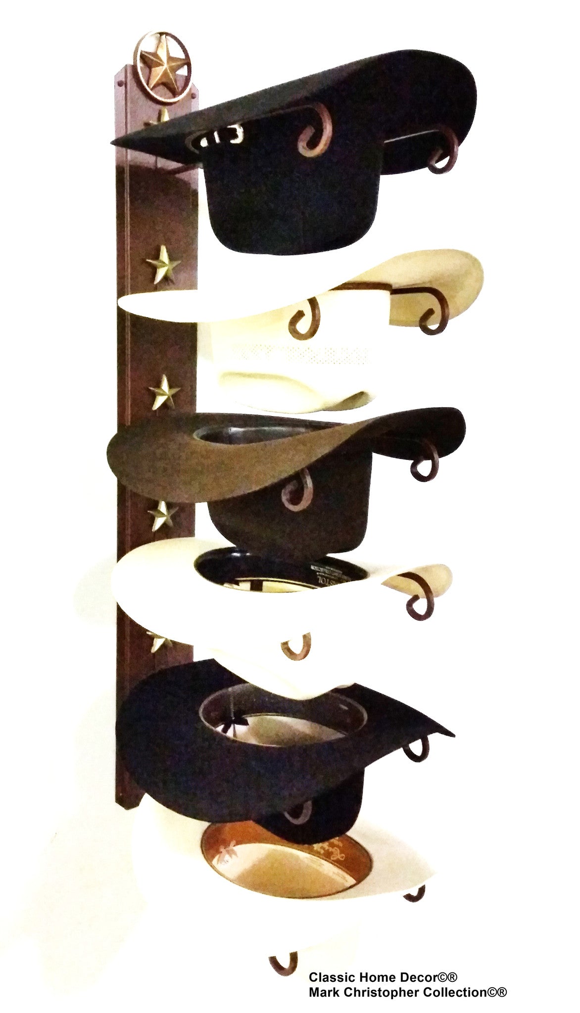 Cowboy Hat Rack Wall Lone Star