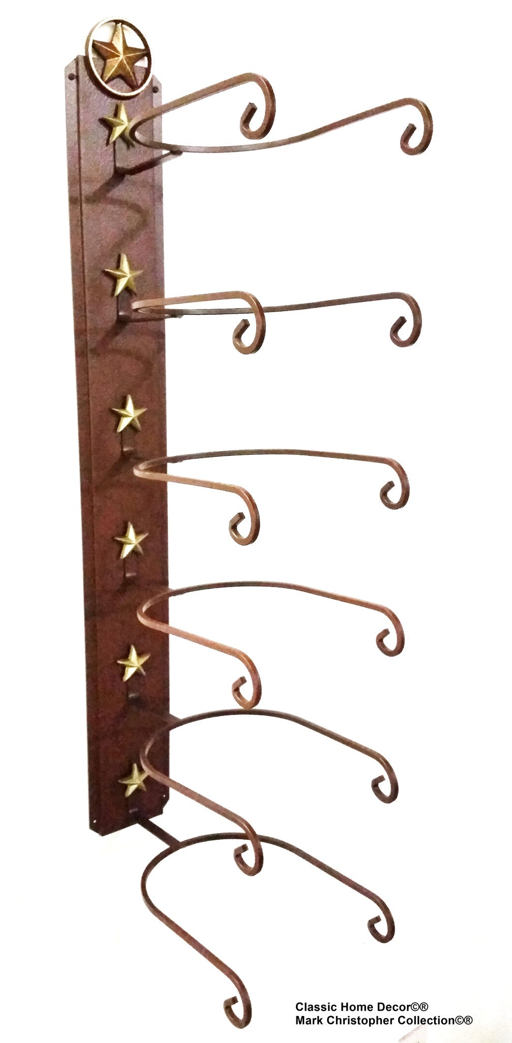 American Made Cowboy Hat Holder STAR 886 Cast Iron Lone Star CT6 Tier Hat Rack