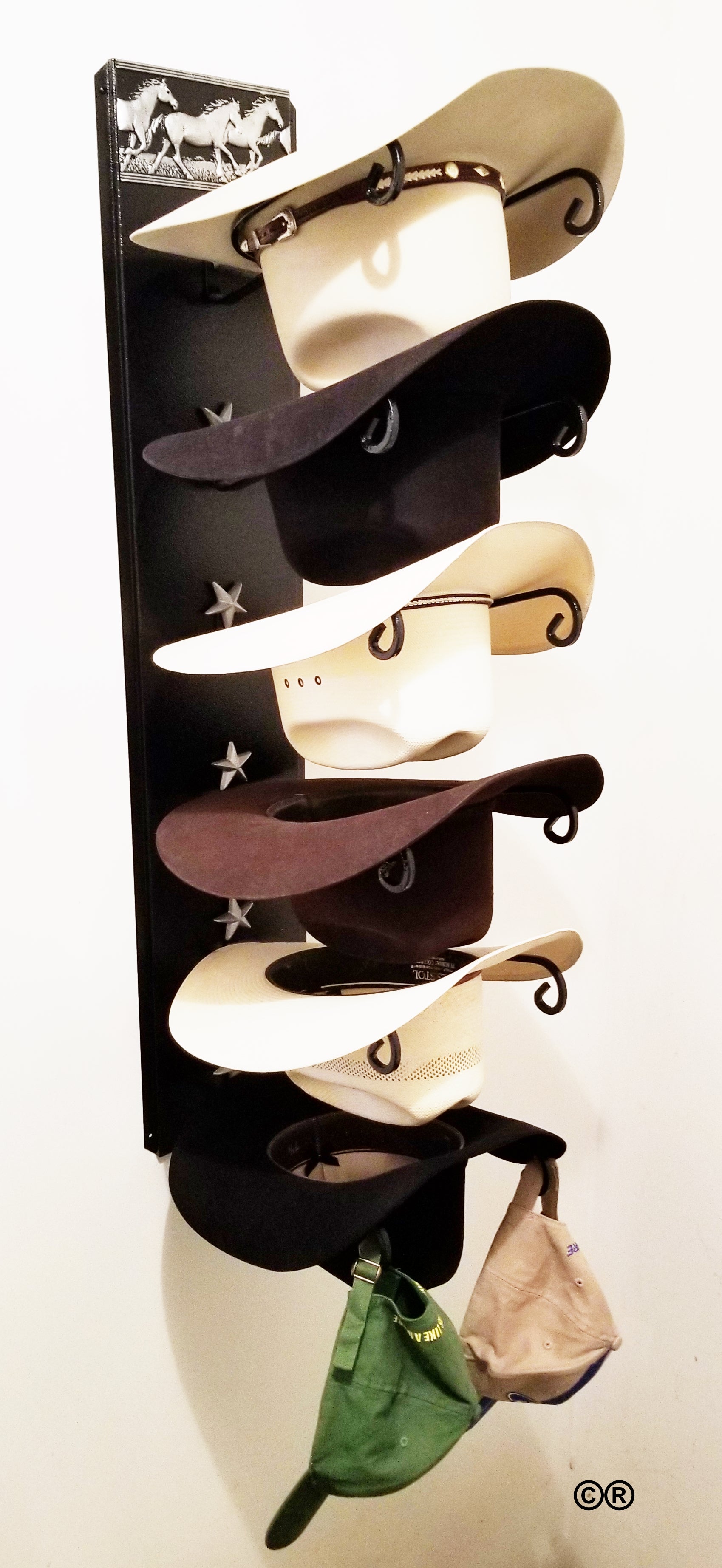 Mark Christopher Collection Running Horse Hat Holder Black Made in the USA