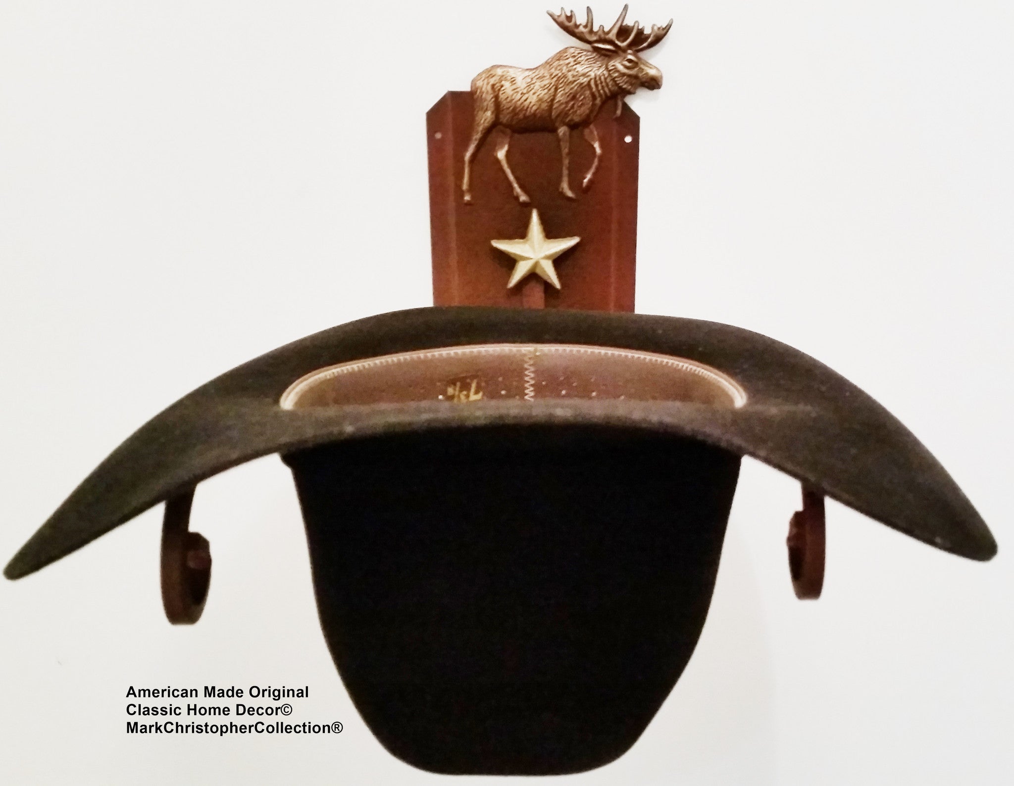 American Made Cowboy Hat Rack Moose CT