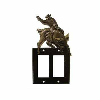 Double Rocker with Bull Rider / Black with Hand Finish