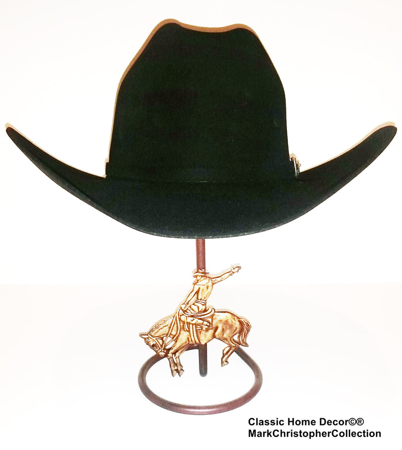 American Made Cowboy Hat Stand with Bucking Bronc CT