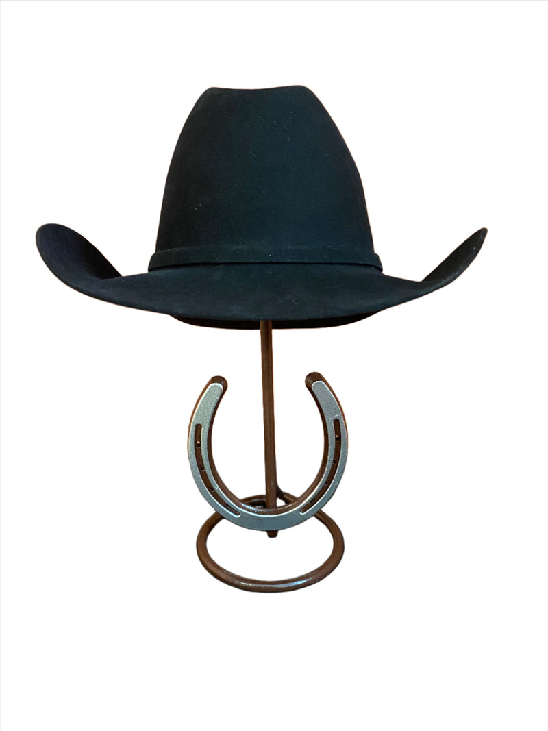 American Made Cowboy Hat Stand with Genuine Horseshoe CT