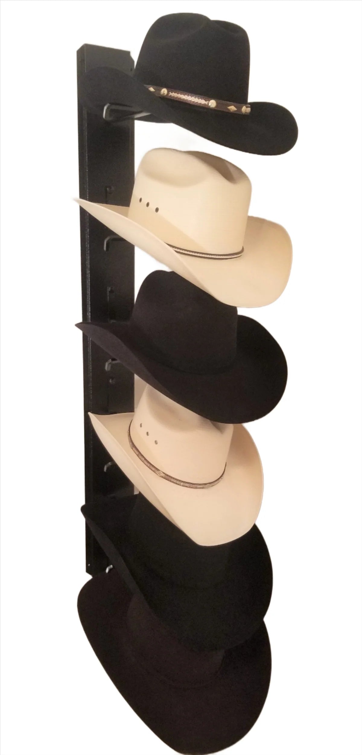 American Made Crown Up Six Hat Rack Black by Mark Christopher Collection USA