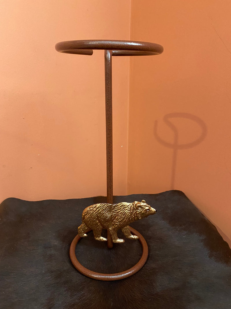 American Made Cowboy Hat Stand with Bear