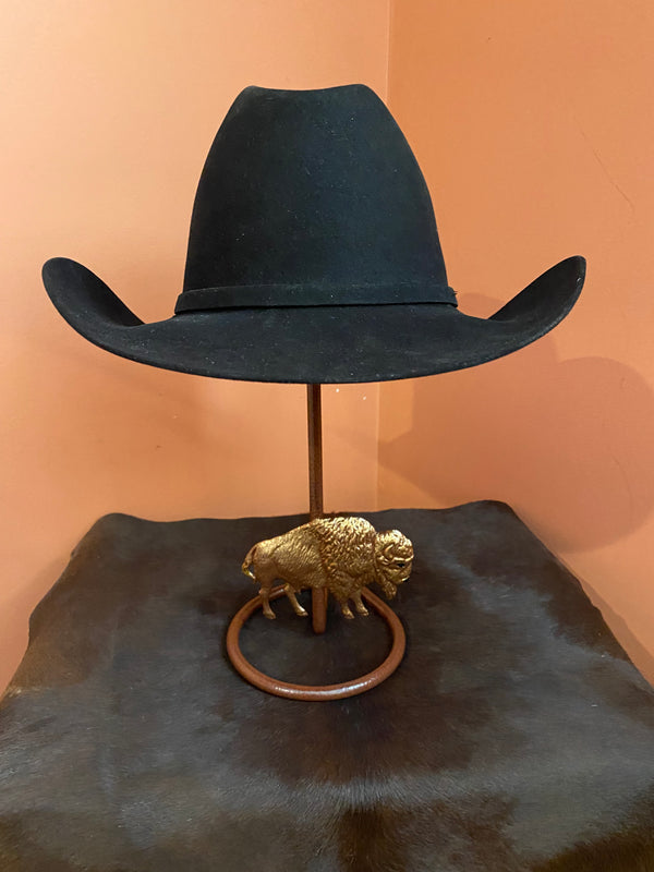 American Made Cowboy Hat Stand with Bison