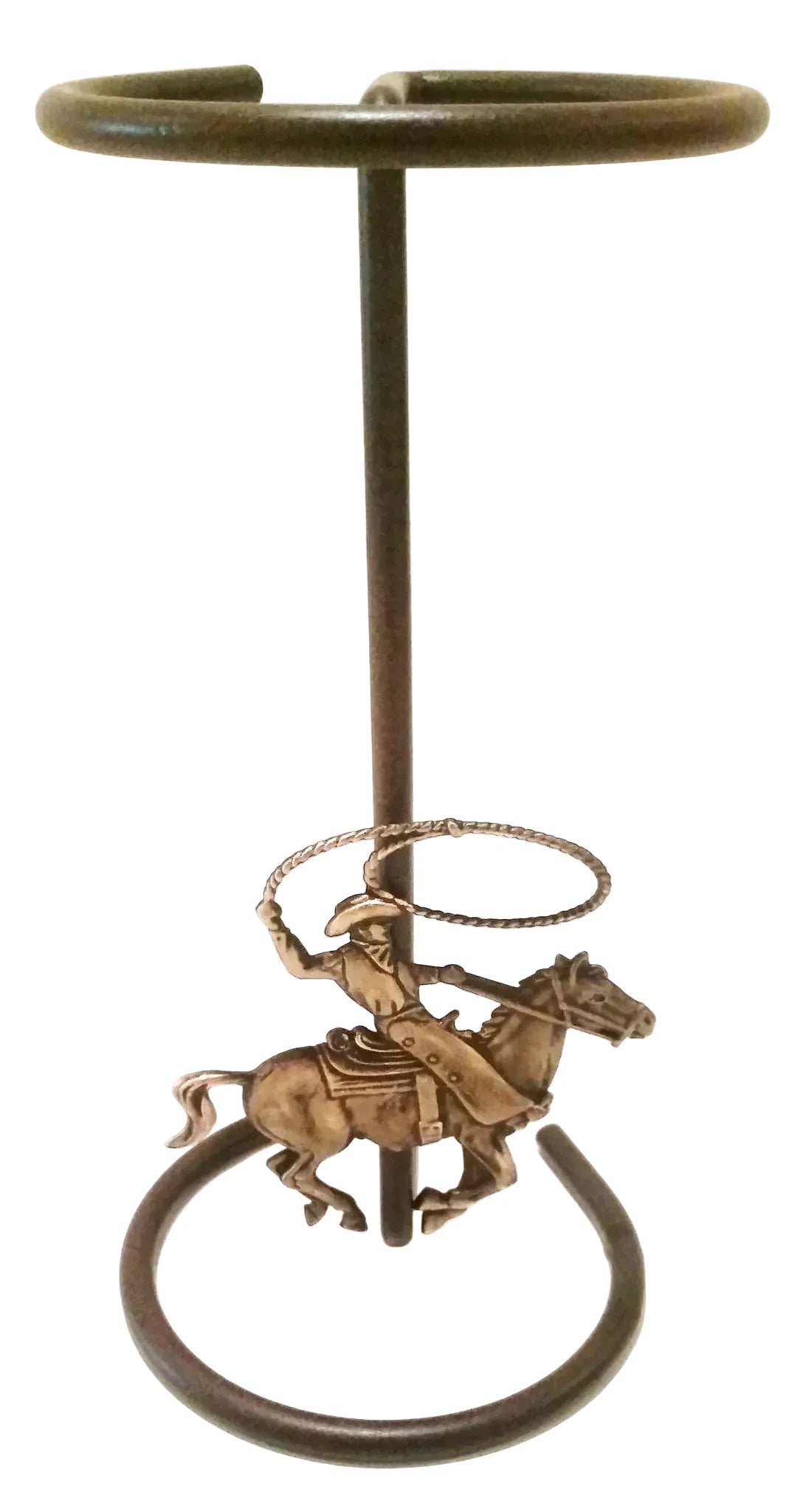 American Made Cowboy Hat Stand with Roper – Rust | Mark Christopher Collection
