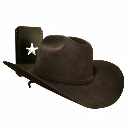 American Made Crown Up Cowboy Hat Holder – Wall Mount Hat Rack, Steel Hat Display, Mark Christopher Collection