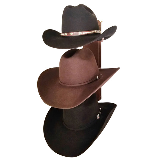 American Made Crown Up 3 Hat Cowboy Hat Rack – Wall Mounted Rust | Mark Christopher Collection
