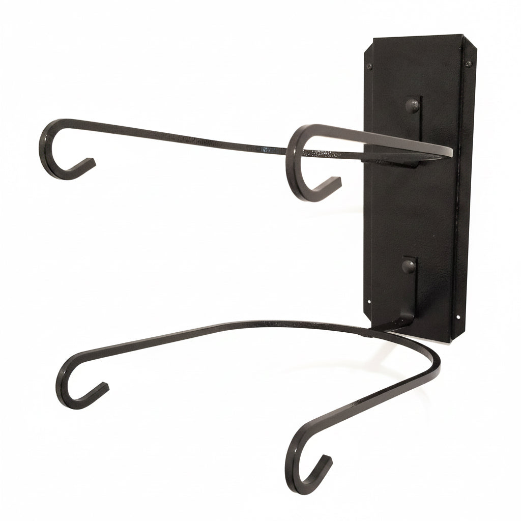 American Made 2 Hat Cowboy Hat Rack – Wall Mounted Black | Mark Christopher Collection