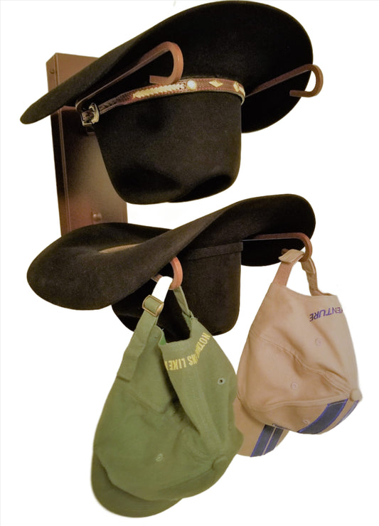 American Made 2 Hat Cowboy Hat Rack – Wall Mounted Rust | Mark Christopher Collection