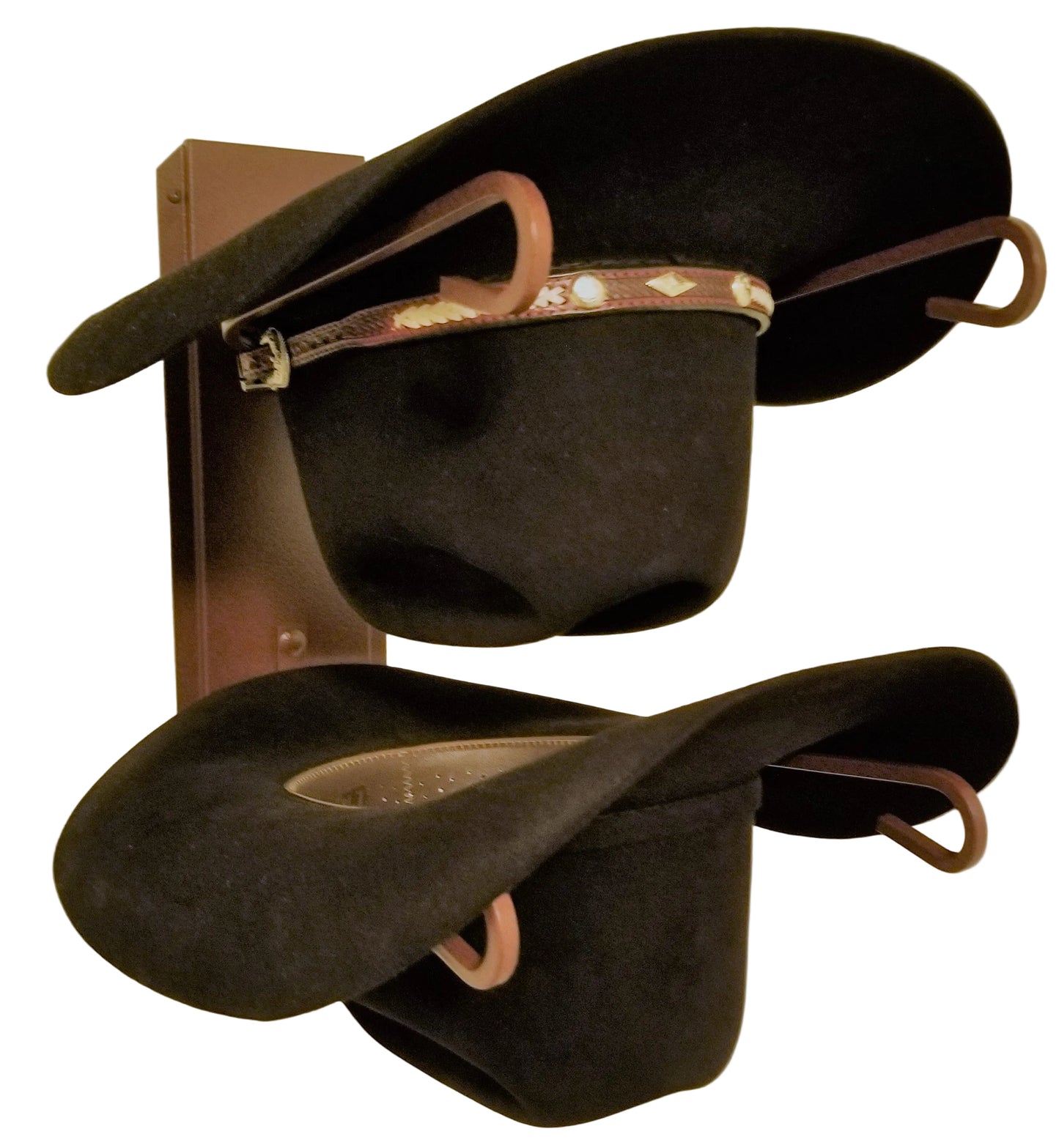 American Made 2 Hat Cowboy Hat Rack – Wall Mounted Rust | Mark Christopher Collection