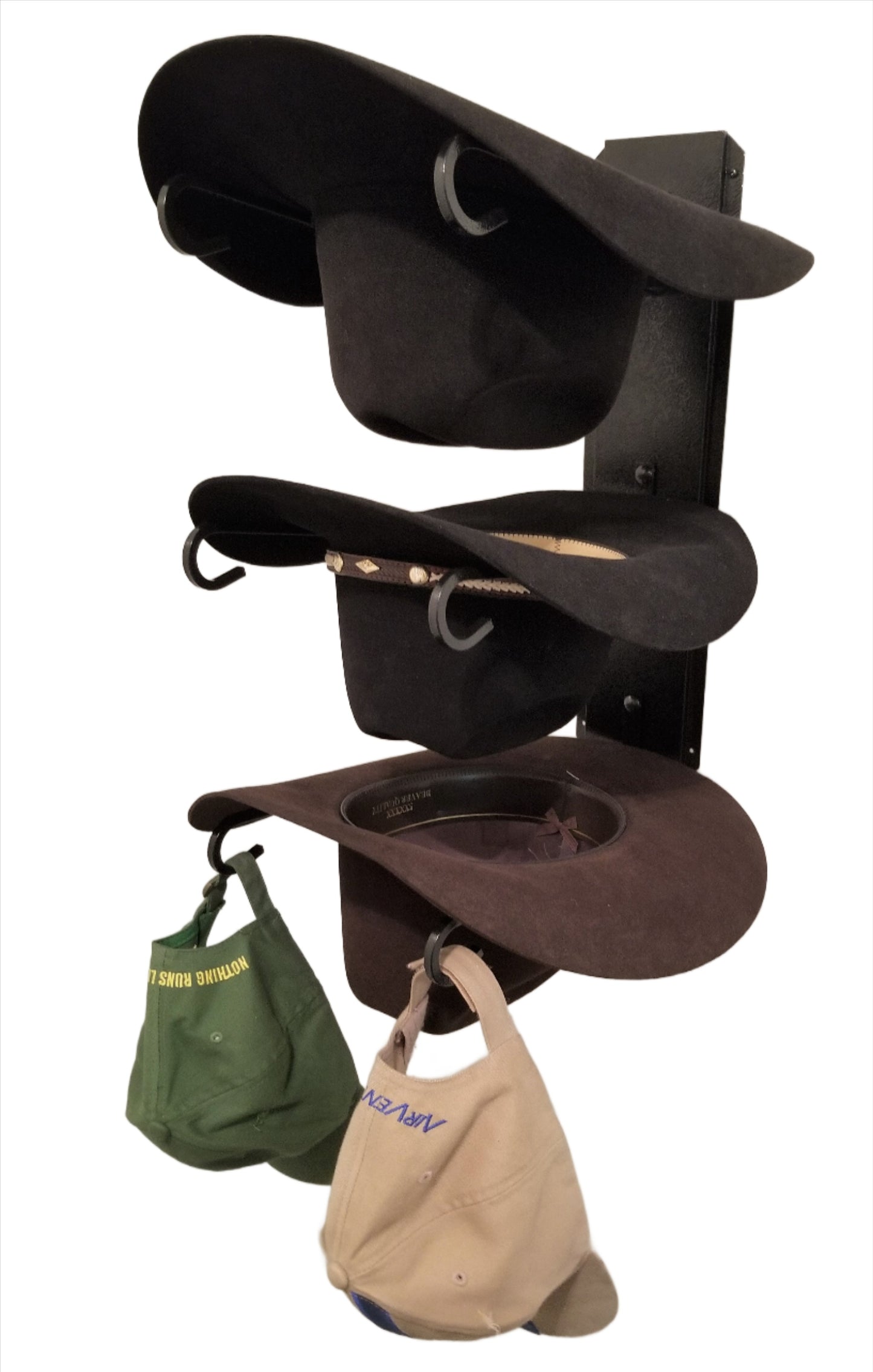 American Made 3 Hat Cowboy Hat Rack – Wall Mounted Black | Mark Christopher Collection