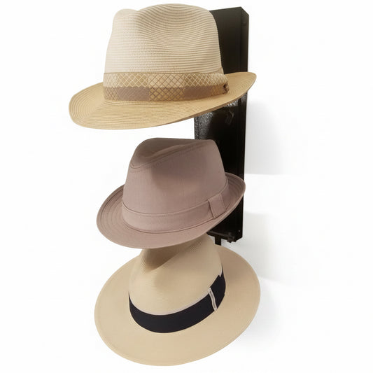 American Made Crown Up Three Hat Rack Black by Mark Christopher Collection