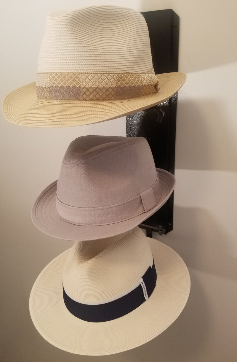 American Made Crown Up Three Hat Rack Black by Mark Christopher Collection