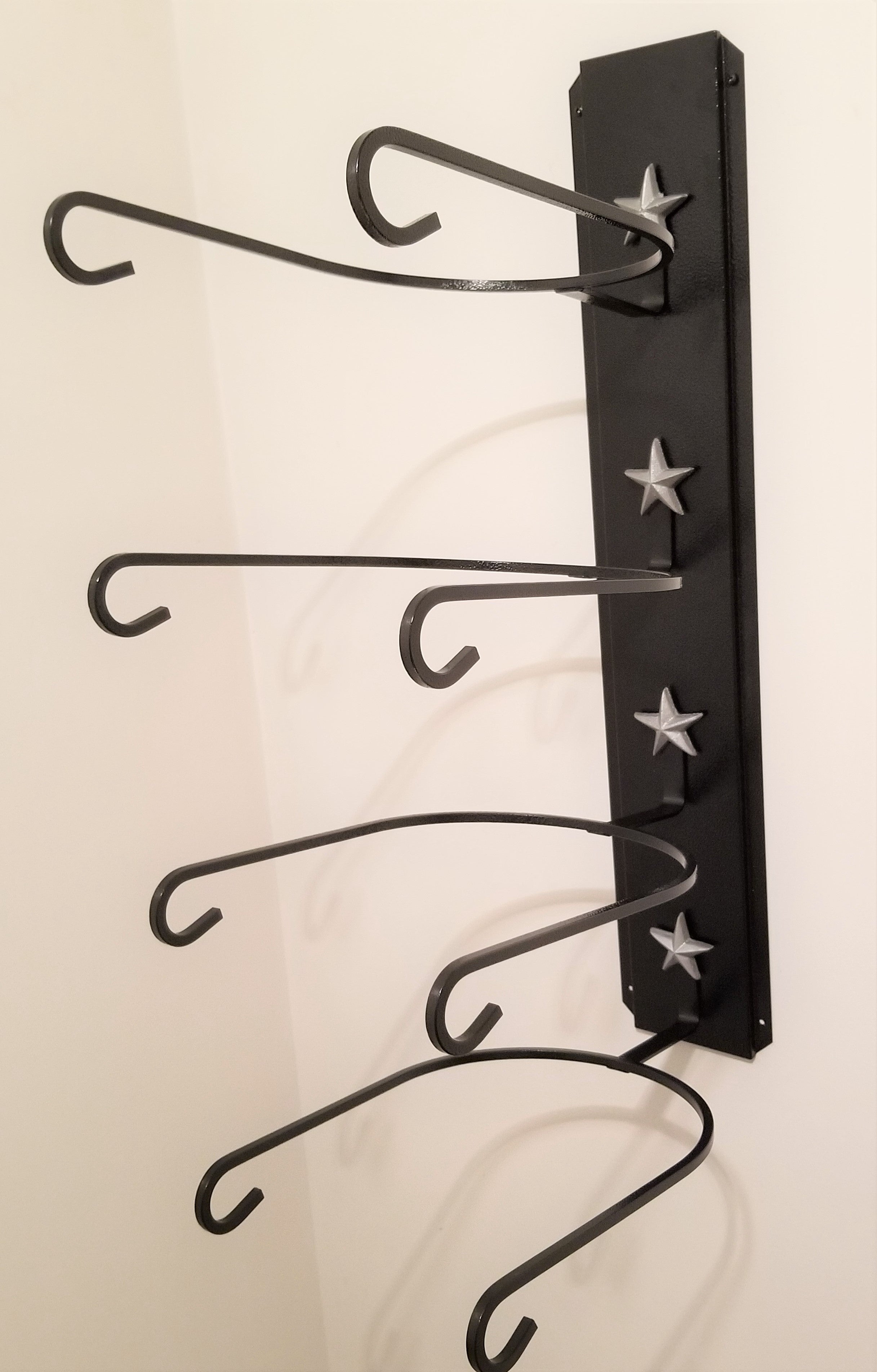 American Made Cowboy Hat Holder  Black With Silver Stars 664 B/S USA