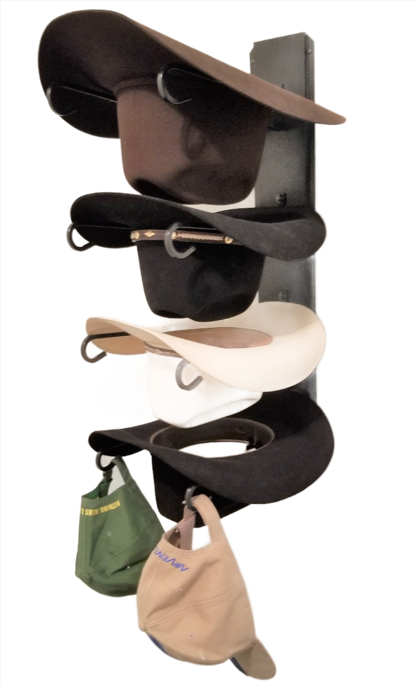 American Made 4 Hat Cowboy Hat Rack – Wall Mounted Black | Mark Christopher Collection