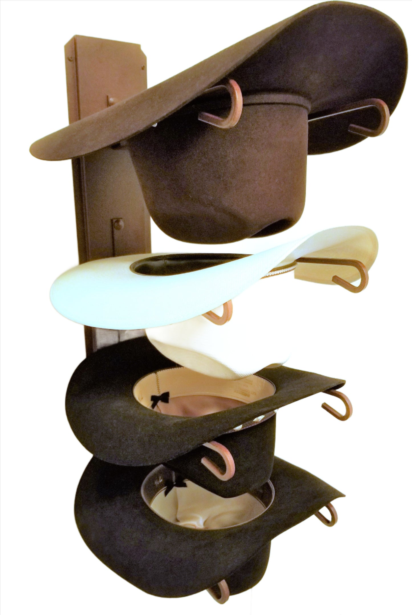American Made 4 Hat Cowboy Hat Rack – Wall Mounted Rust | Mark Christopher Collection