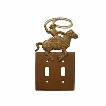 Double Switch Plate Cowboy Roper