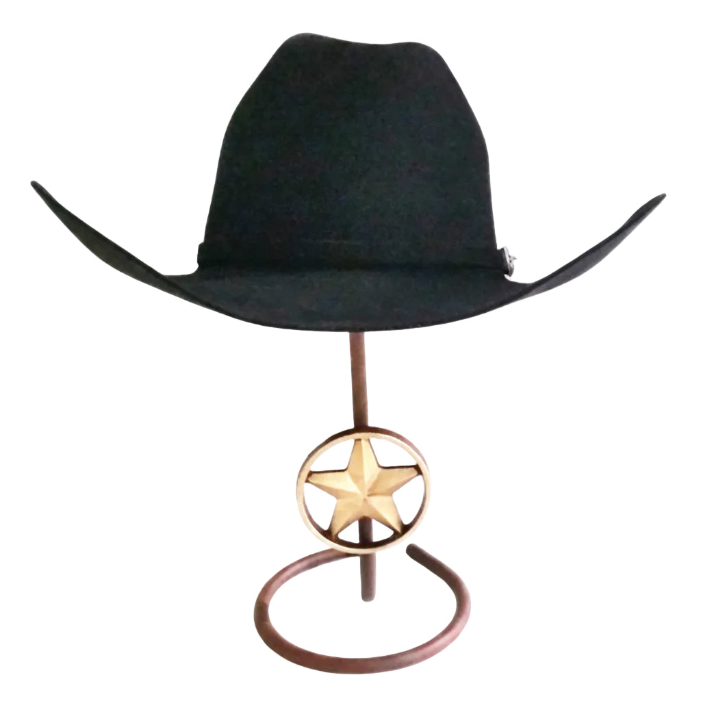American Made Cowboy Hat Stand with Lone Star – Desk or Shelf Display | Mark Christopher Collection