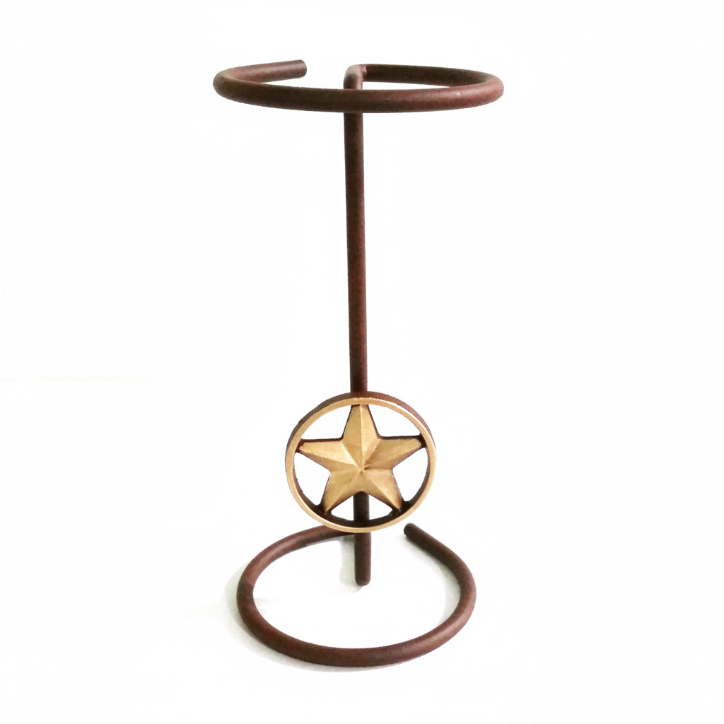 American Made Cowboy Hat Stand with Lone Star – Desk or Shelf Display | Mark Christopher Collection