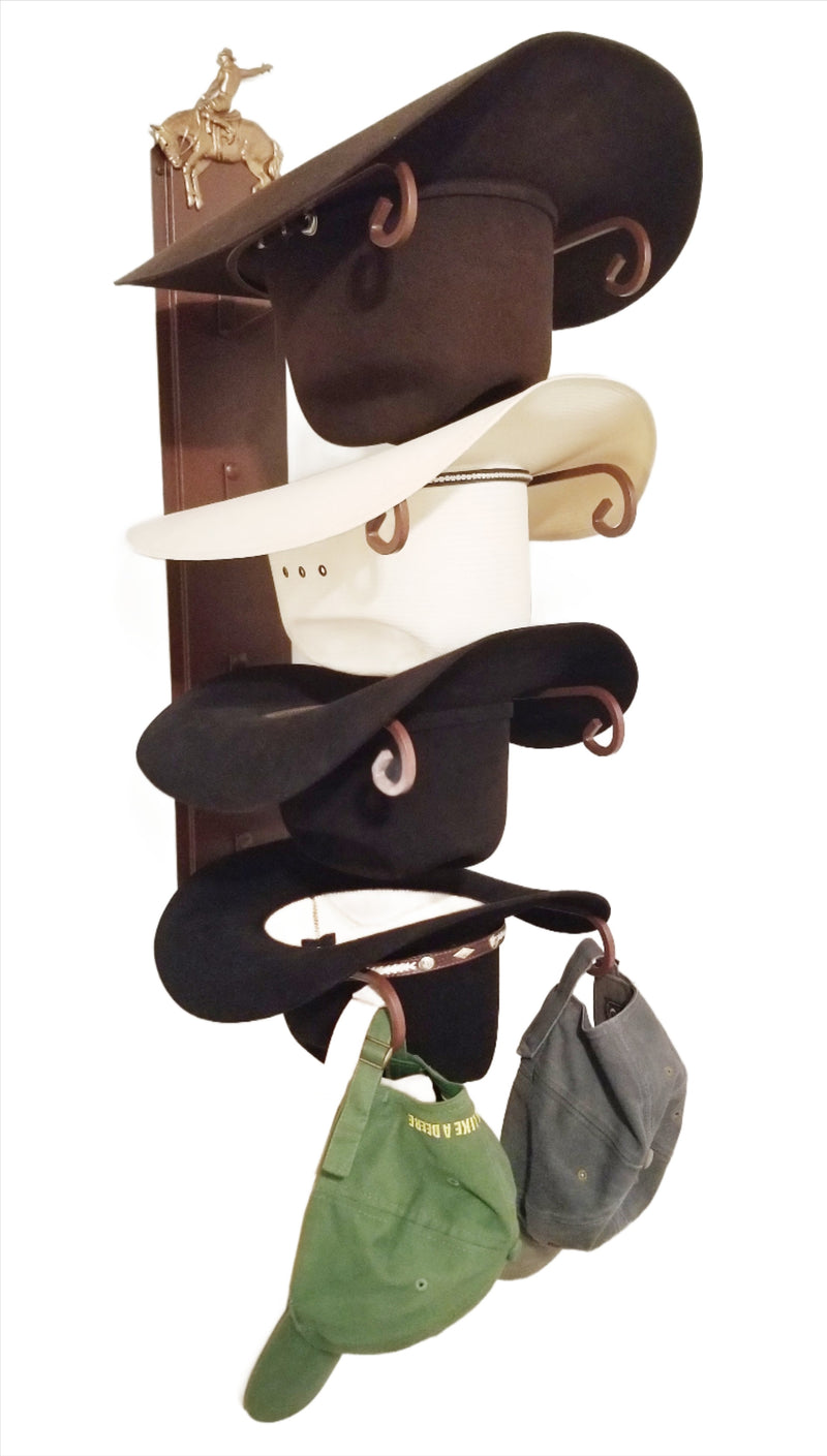 American Made Hat Holder 664 Classic with Bucking Bronco CT