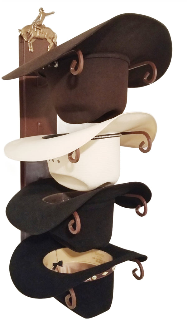 American Made Hat Holder 664 Classic with Bucking Bronco CT