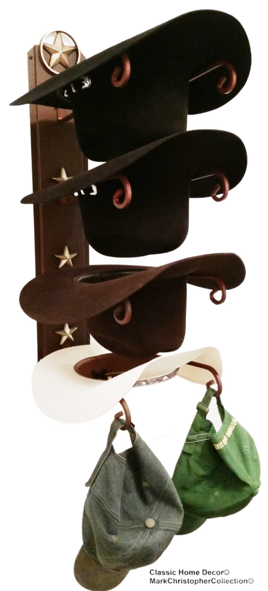 American Made Cowboy Hat Holder Lone Star American Made 4 LS with Stars