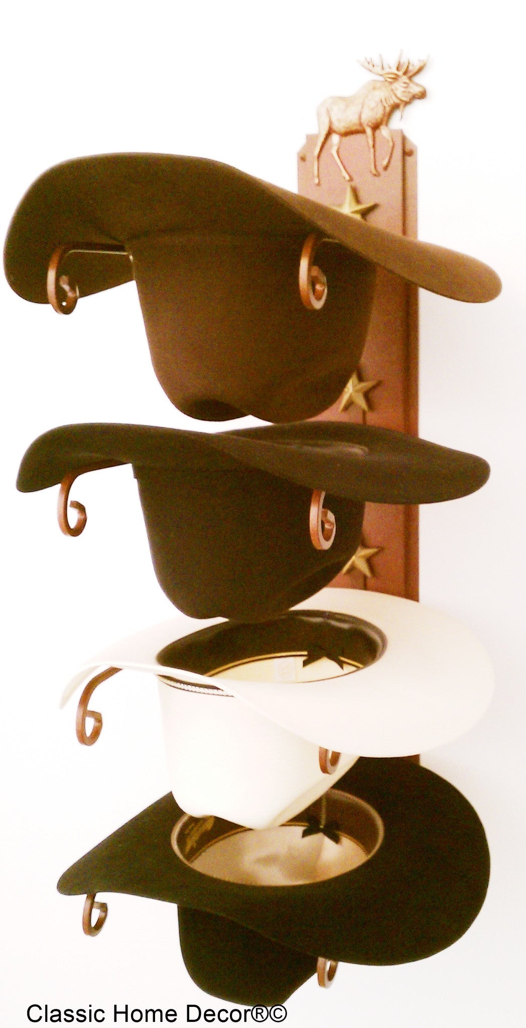 American Made Cowboy Hat Holder Moose Rust American Made