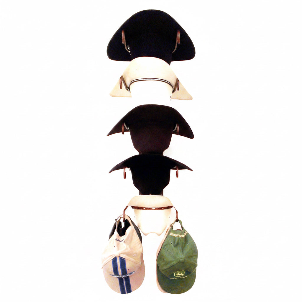 American Made 5 Hat Cowboy Hat Rack – Rust with Gold Stars | Mark Christopher Collection