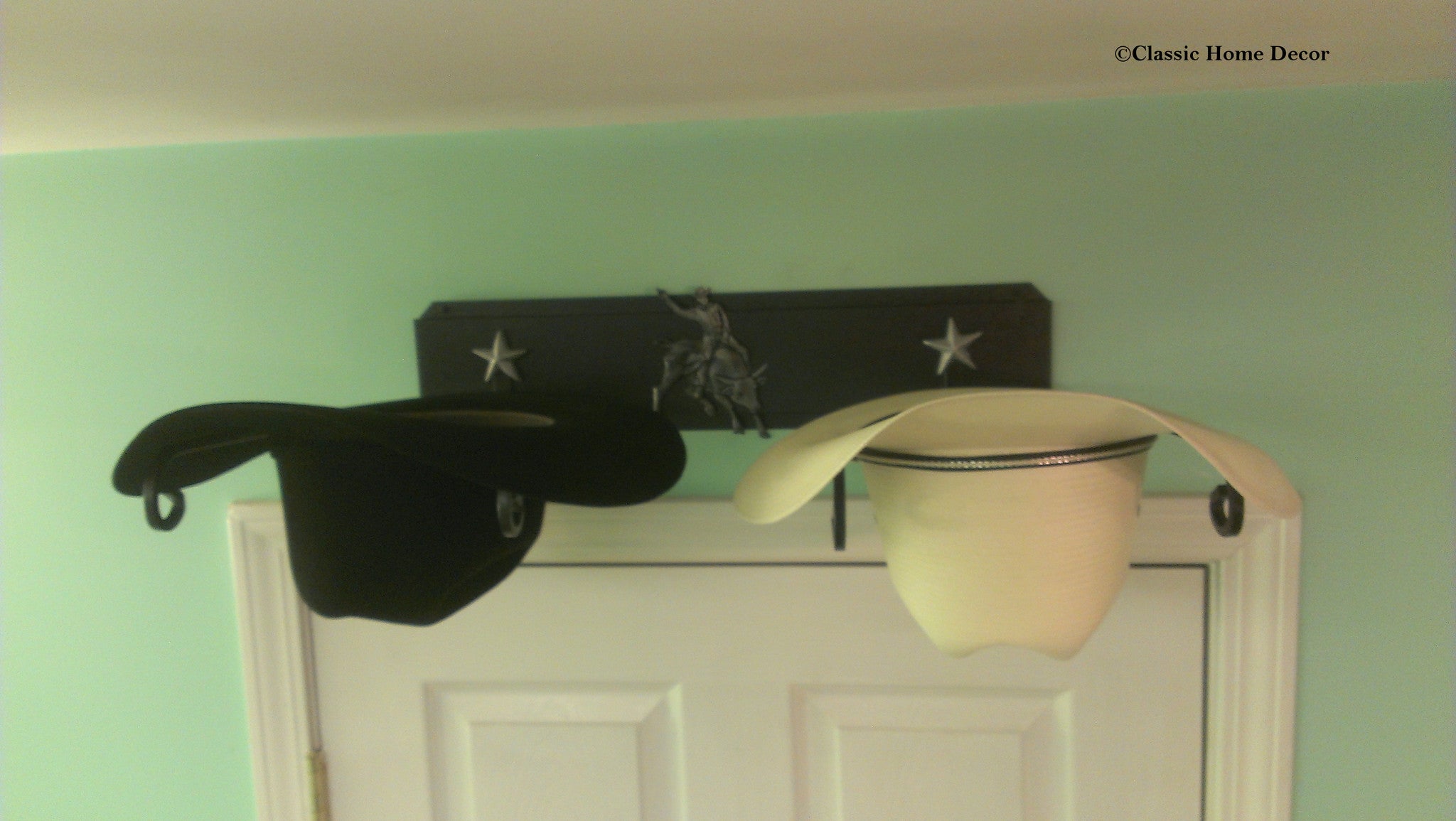 Western Hat Holder 666 Bull Rider STAR BLK