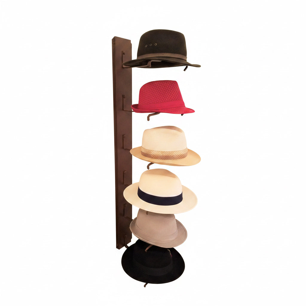 American Made Crown Up Six Hat Rack Rust by Mark Christopher Collection