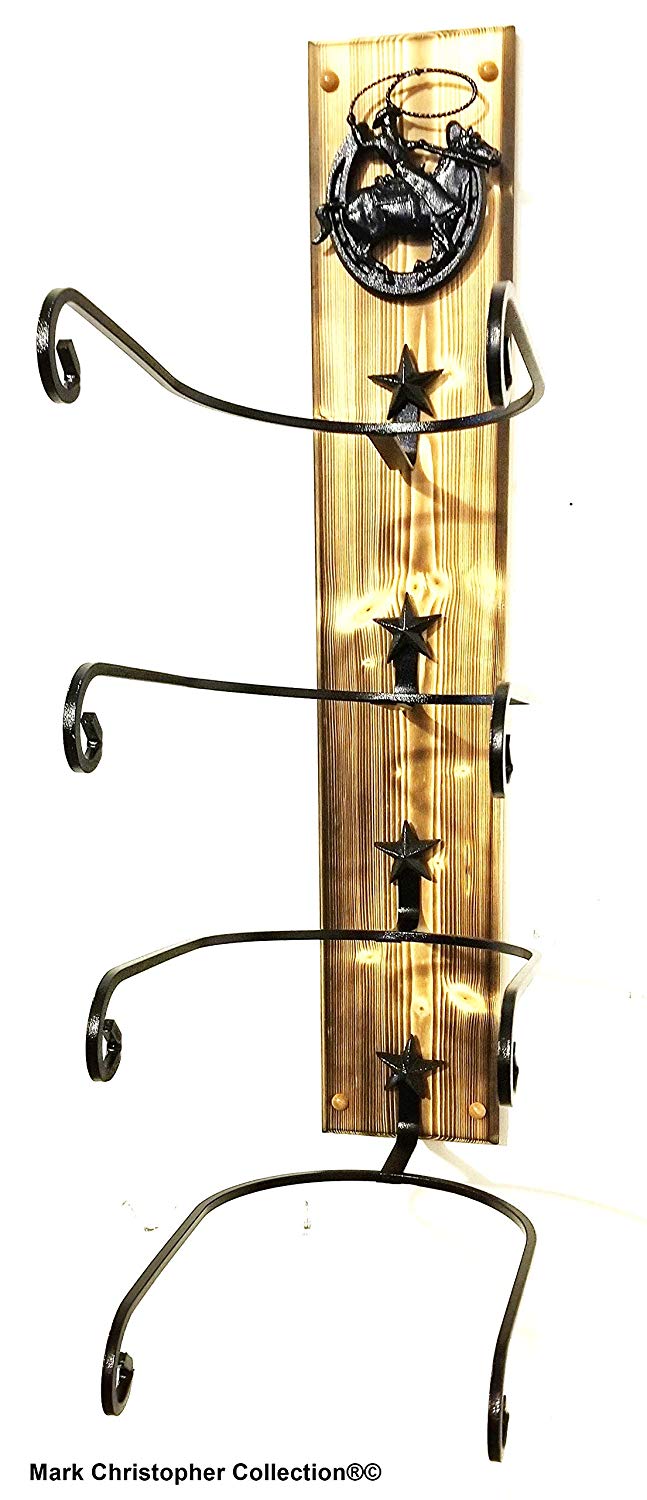 Cowboy Hat Rack American Made Charred 4 HS/Roper