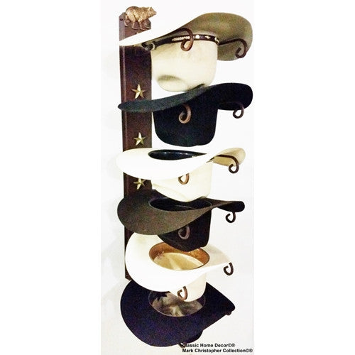 American Made Cowboy Hat Holder STAR 886 Bear CT 6 Tier Hat Rack FB