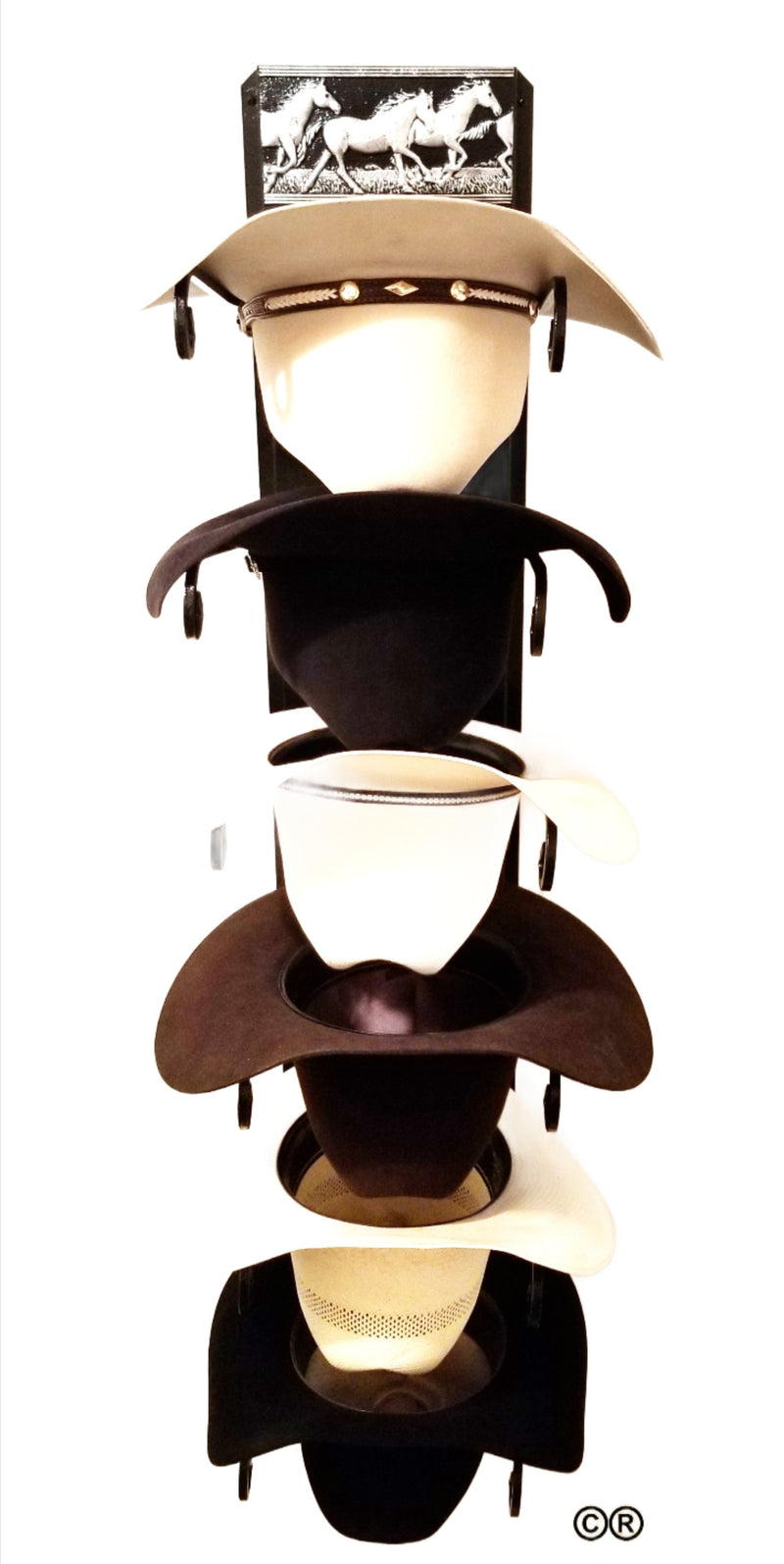 Mark Christopher Collection Running Horse Hat Holder Black  Made in the USA