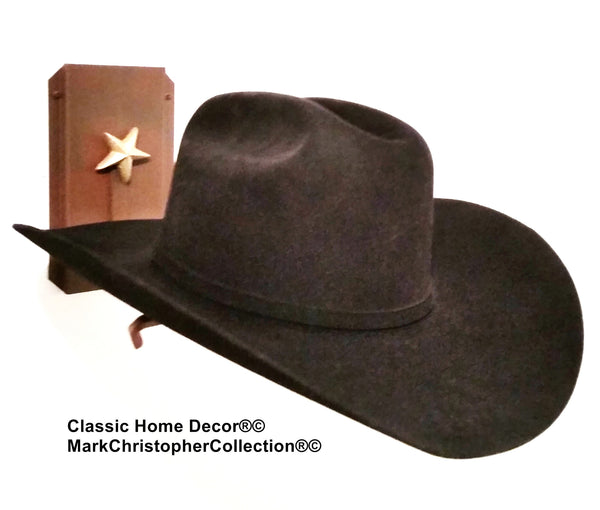 American Made Cowboy Hat Holder Single with Stars  891 Rust