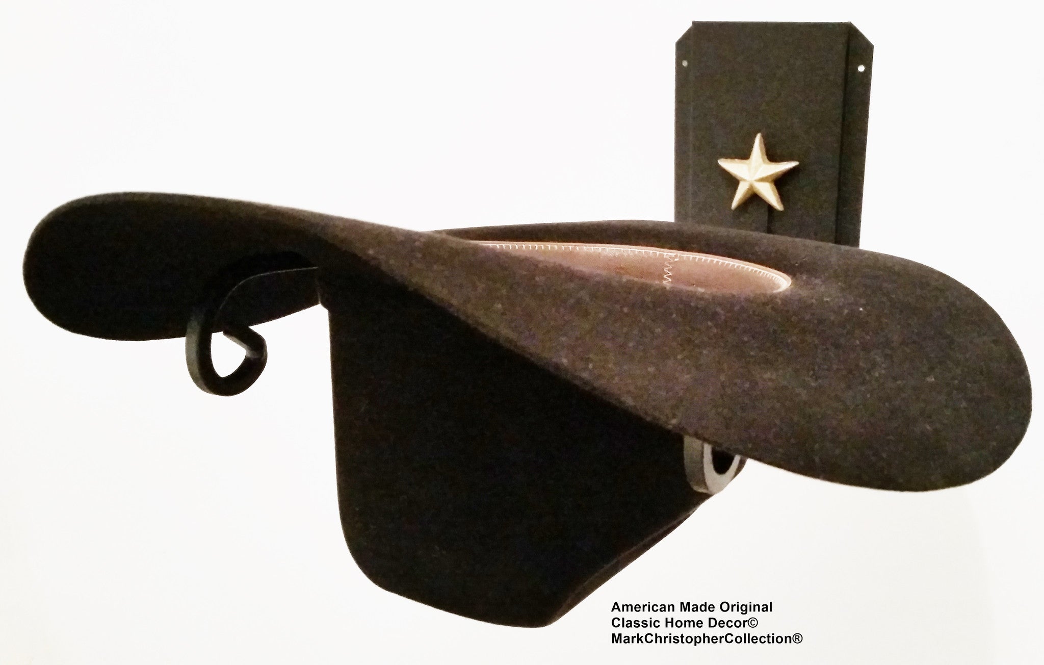 American MadeCowboy Hat Holder STAR Black Gold 89BG