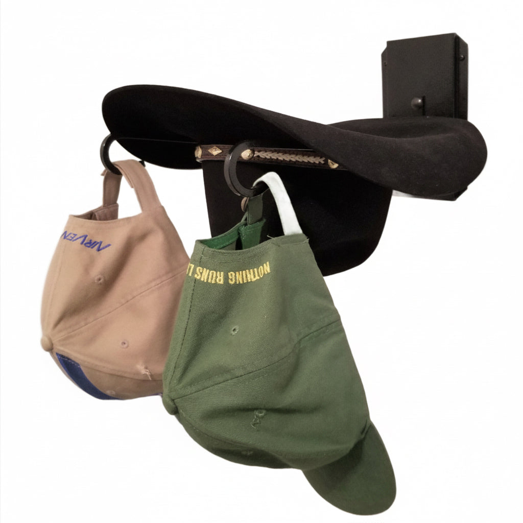 American Made Single Cowboy Hat Holder – Wall Mounted Black | Mark Christopher Collection