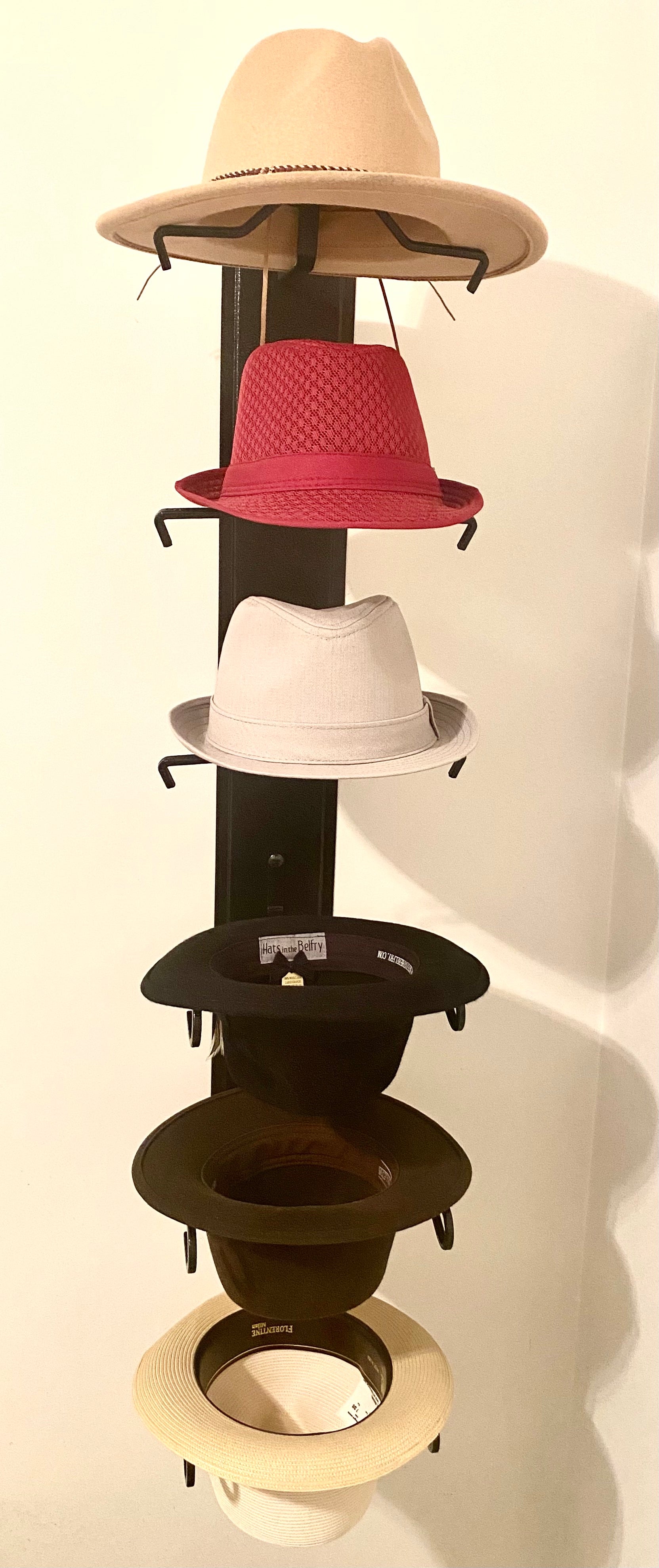 Combo American Made Crown Up Crown Down Six Hat Rack Black by Mark Christopher Collection