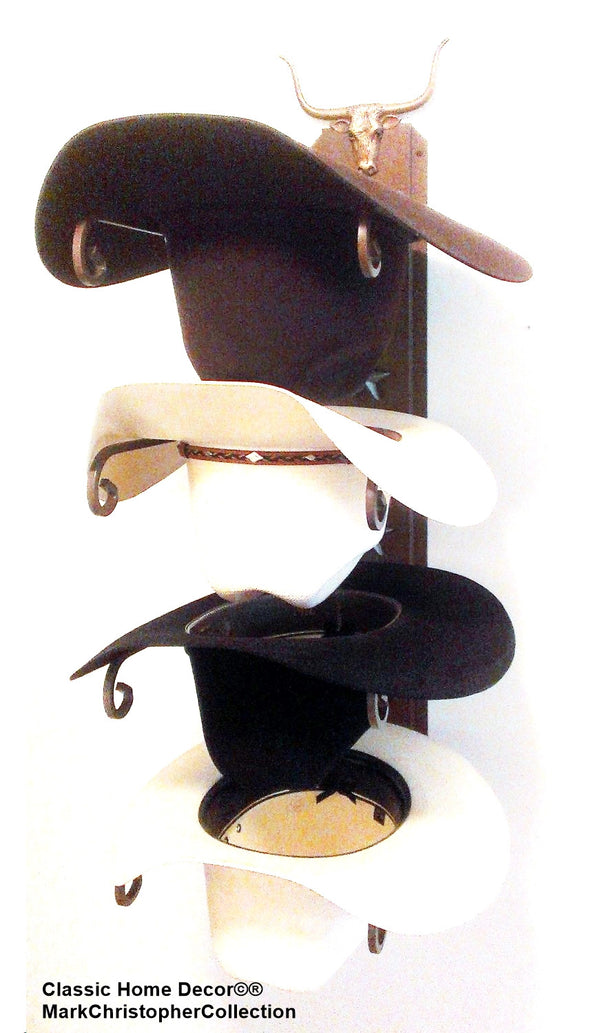 American Made Cowboy Hat Holder Longhorn American Made
