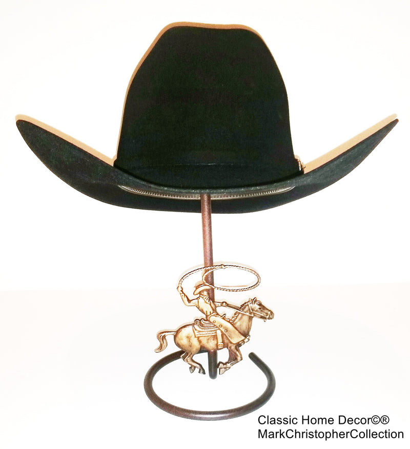 American Made Cowboy Hat Stand with Cowboy Roper CT