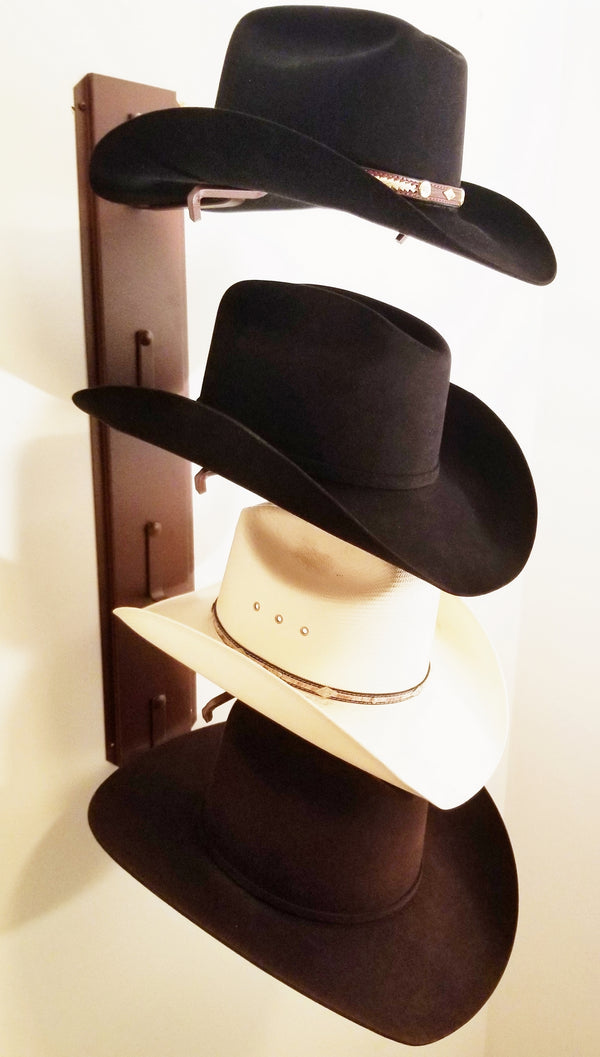 American Made Crown Up Four Hat Rack Rust by Mark Christopher Collection